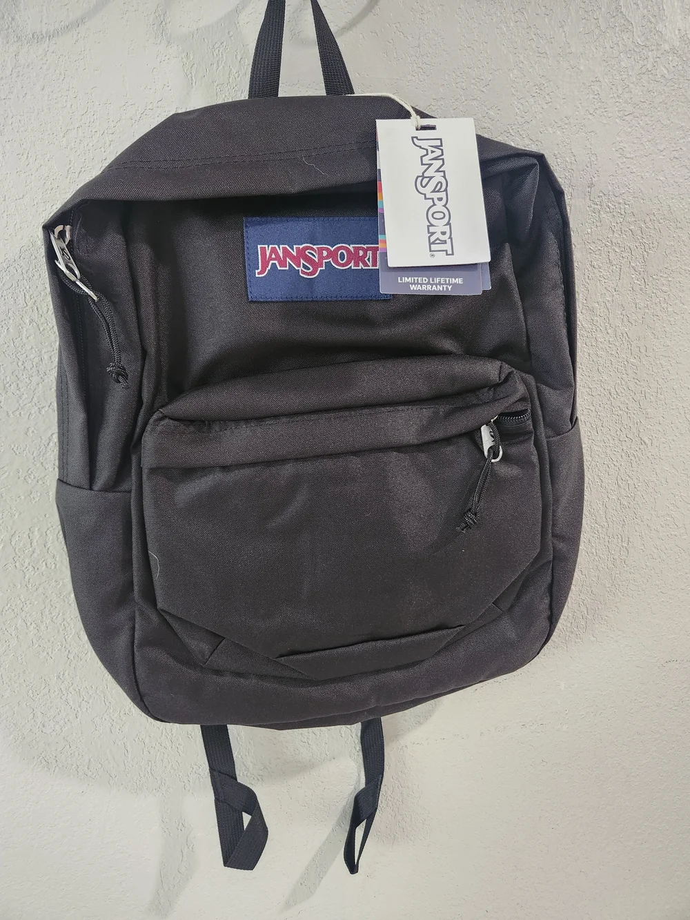 Jansport Black Backpack with Red Logo